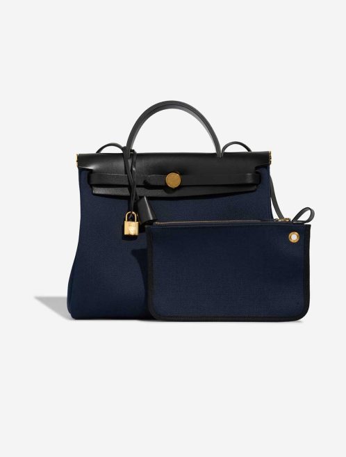 Hermès Herbag 31 Toile / Vache Hunter Bleu Marine / Black Front | Sell your designer bag