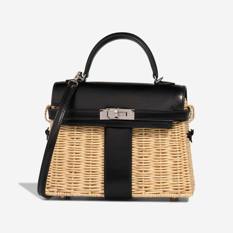 Hermès Kelly Picnic Mini Osier / Box Naturel / Black Front | Sell your designer bag