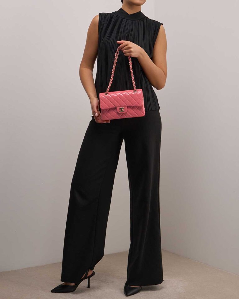 Chanel Timeless Small Patent Rose Front | Sell your designer bag