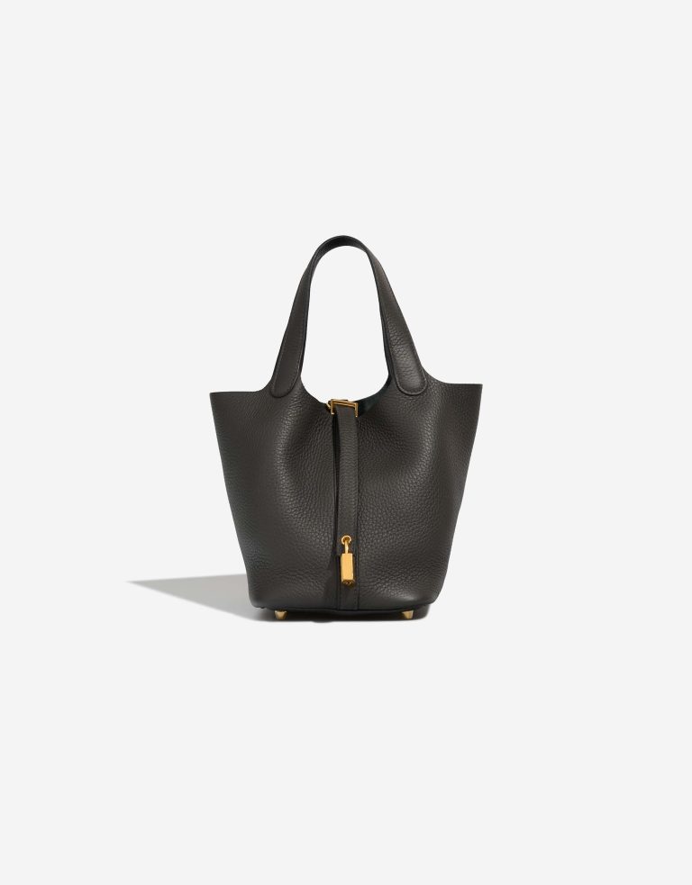 Hermès Picotin 18 Taurillon Clémence Dark Bronze Front | Sell your designer bag