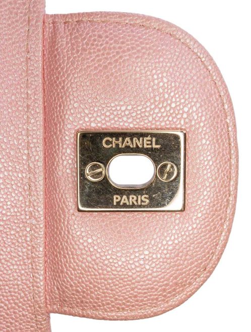 Chanel Timeless Jumbo Caviar Iridescent / Pink Closing System | Sell your designer bag
