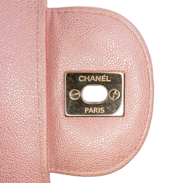Chanel Timeless Jumbo Caviar Iridescent / Pink Front | Sell your designer bag