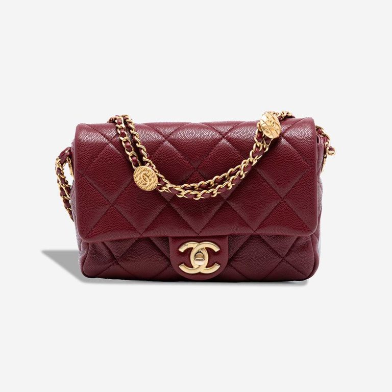 Chanel Timeless Mini Rectangular Caviar Bordeaux Front | Sell your designer bag