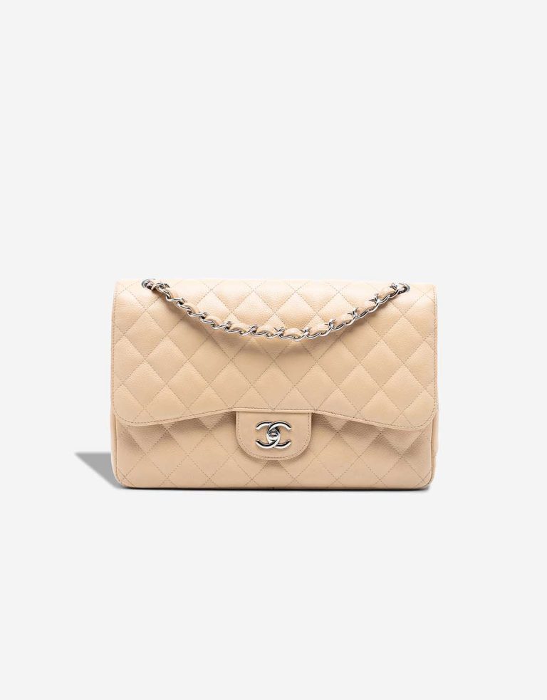 Chanel Timeless Jumbo Caviar Beige Front | Sell your designer bag