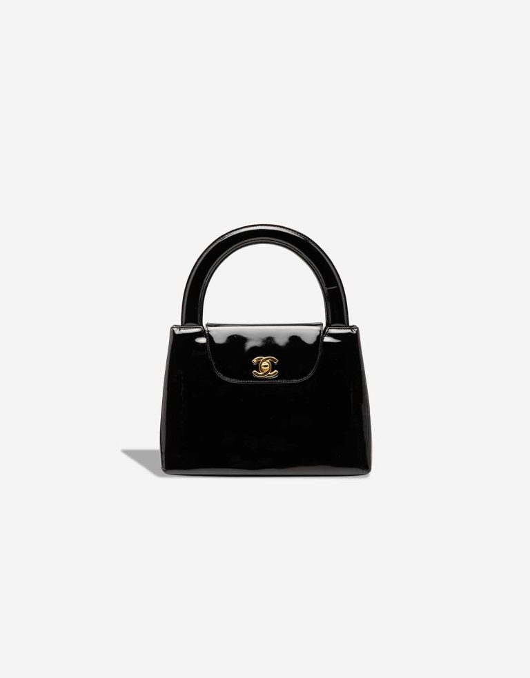 Chanel Kelly Medium Patent Black Front | Sell your designer bag