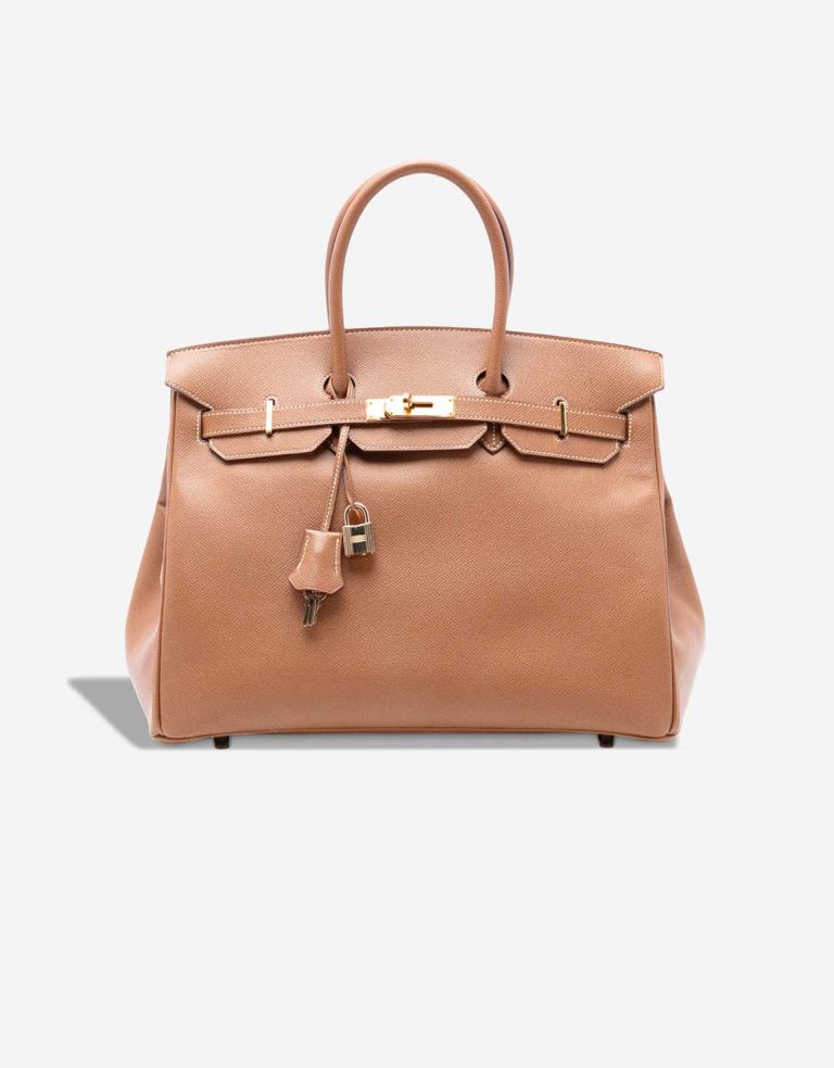 Hermès Birkin 35 Courchevel Gold Front | Sell your designer bag
