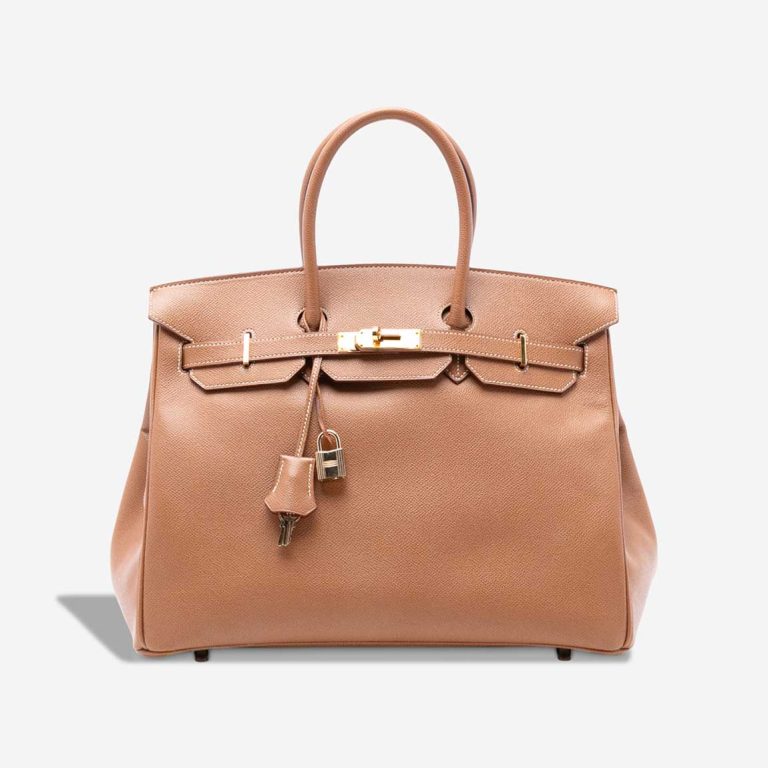 Hermès Birkin 35 Courchevel Gold Front | Sell your designer bag