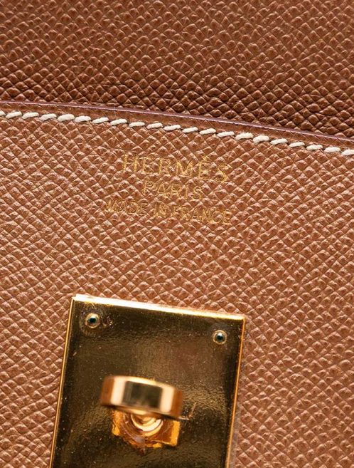 Hermès Birkin 35 Courchevel Gold Closing System | Sell your designer bag