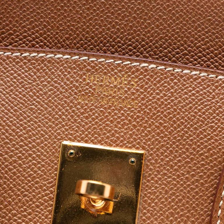 Hermès Birkin 35 Courchevel Gold Front | Sell your designer bag