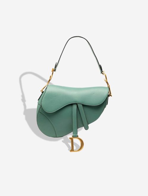 Dior Saddle Medium Calf Mint Green Front | Sell your designer bag
