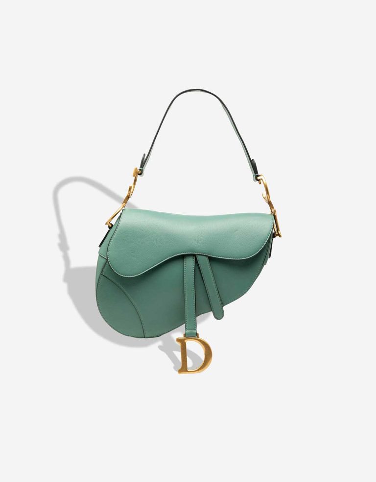 Dior Saddle Medium Calf Mint Green Front | Sell your designer bag
