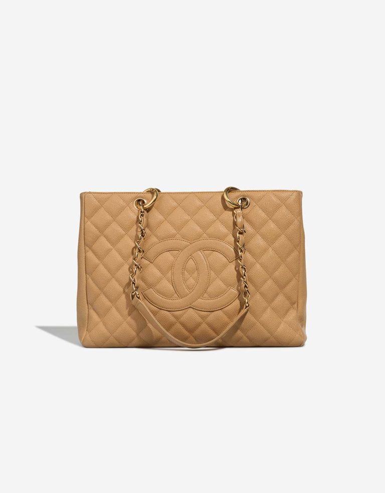 Chanel Shopping Tote GST Caviar Beige Front | Sell your designer bag