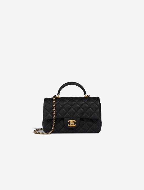 Chanel Timeless Handle Mini Rectangular Caviar Black Front | Sell your designer bag