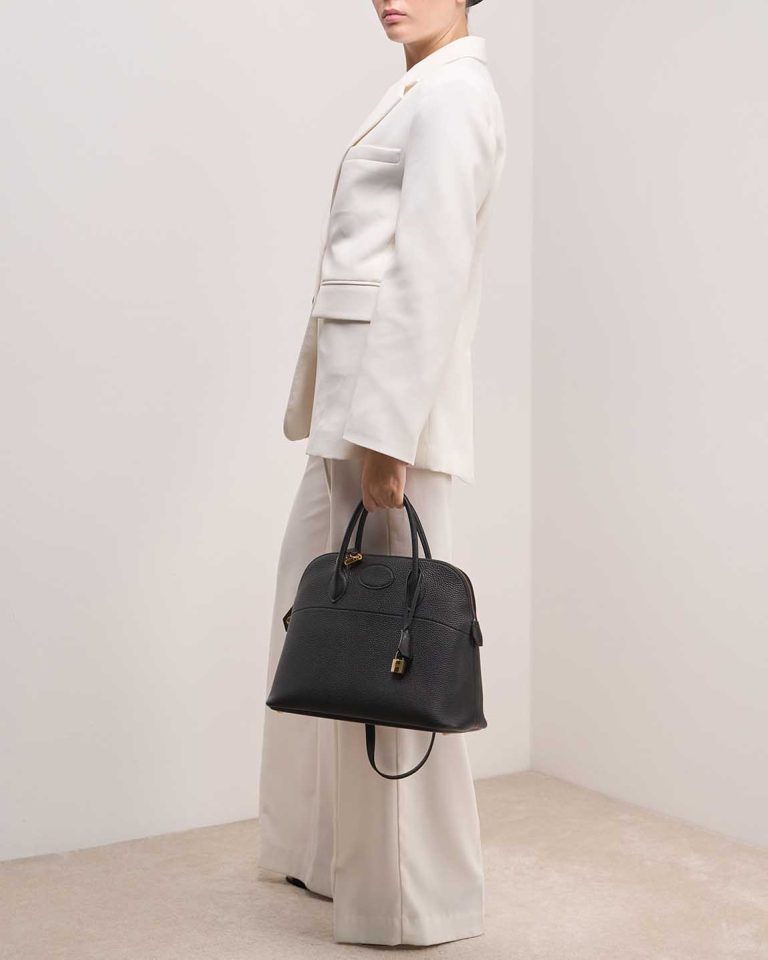 Hermès Bolide 35 Togo Black on Model | Sell your designer bag