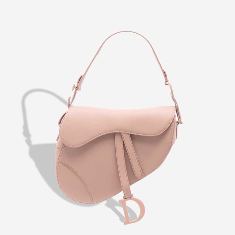 Dior Saddle Medium Calf Light Pink Front | Sell your designer bag