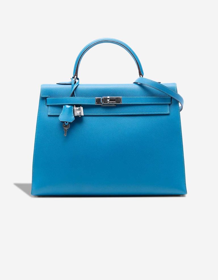 Hermès Kelly 35 Epsom Bleu Frida Front | Sell your designer bag