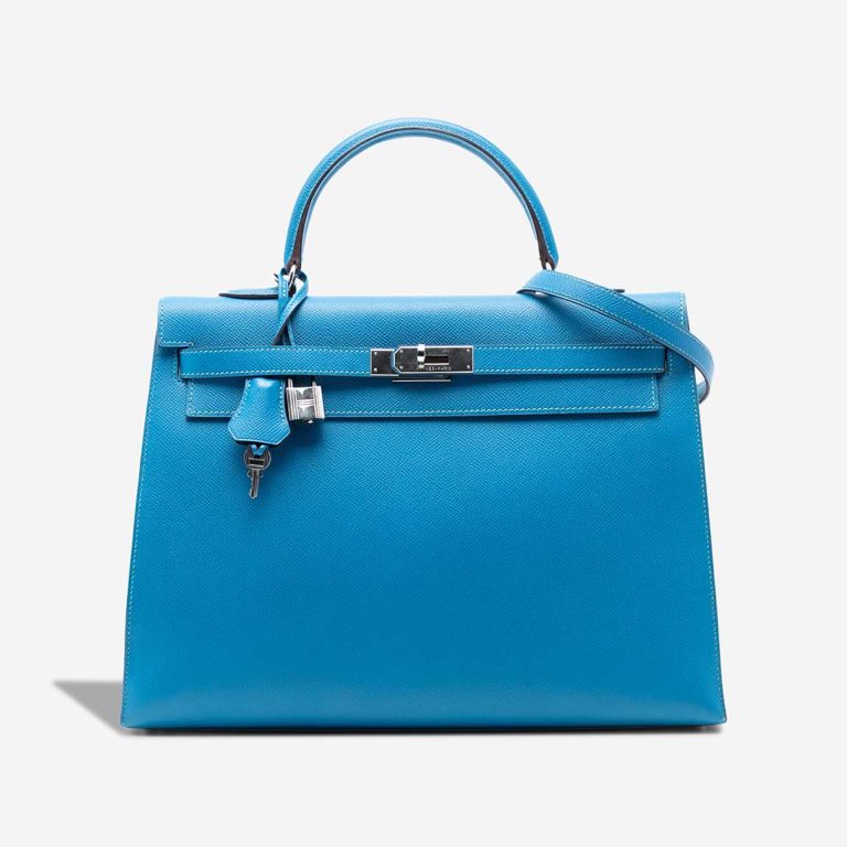 Hermès Kelly 35 Epsom Bleu Frida Front | Sell your designer bag