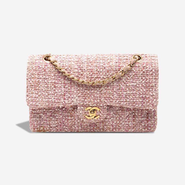 Chanel Timeless Medium Tweed / Lamb Pink Front | Sell your designer bag