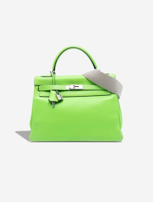 Hermès Kelly 32 Clémence  Vert Cru Front | Sell your designer bag