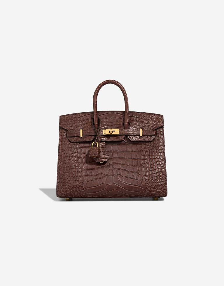Hermès Birkin 25 Matte Alligator Havane Front | Sell your designer bag