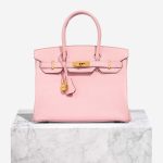 Hermès Birkin HSS 30 Chèvre Mysore Rose Sakura / Rouge Vermillon Front | Sell your designer bag