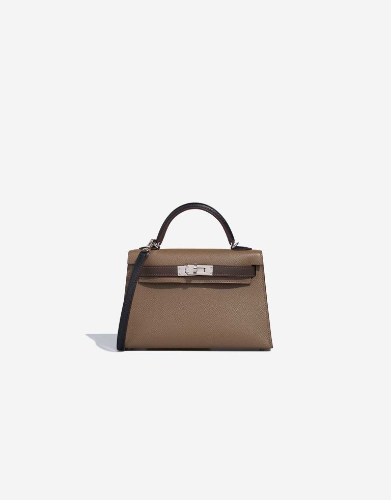 Hermès Kelly Mini Epsom Étoupe / Ecorce / Black Front | Sell your designer bag