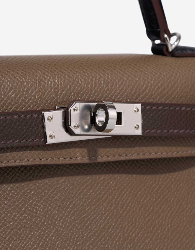 Hermès Kelly Mini Epsom Étoupe / Ecorce / Black Front | Sell your designer bag