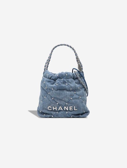 Chanel 22 Mini Denim / Calf Blue Front | Sell your designer bag