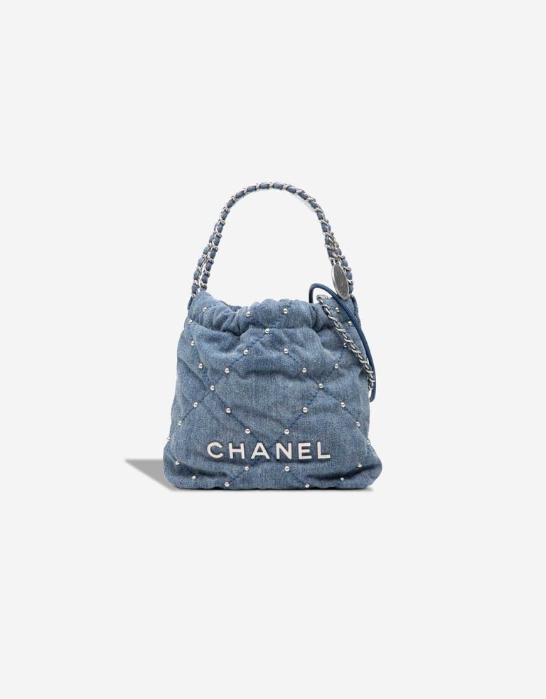 Chanel 22 Mini Denim / Calf Blue Front | Sell your designer bag