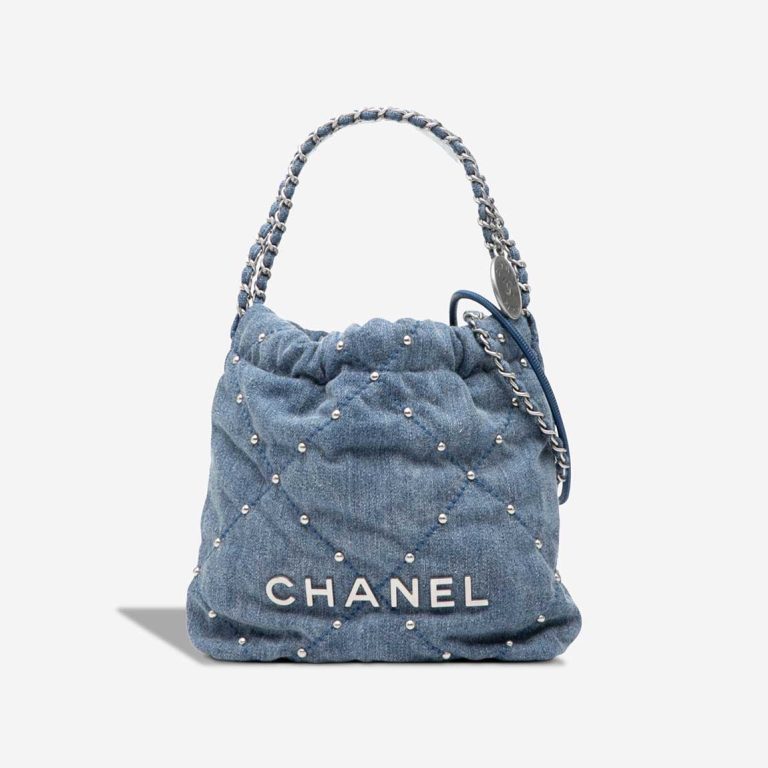 Chanel 22 Mini Denim / Calf Blue Front | Sell your designer bag