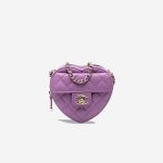Chanel Timeless Heart Small Lamb Purple Front | Sell your designer bag