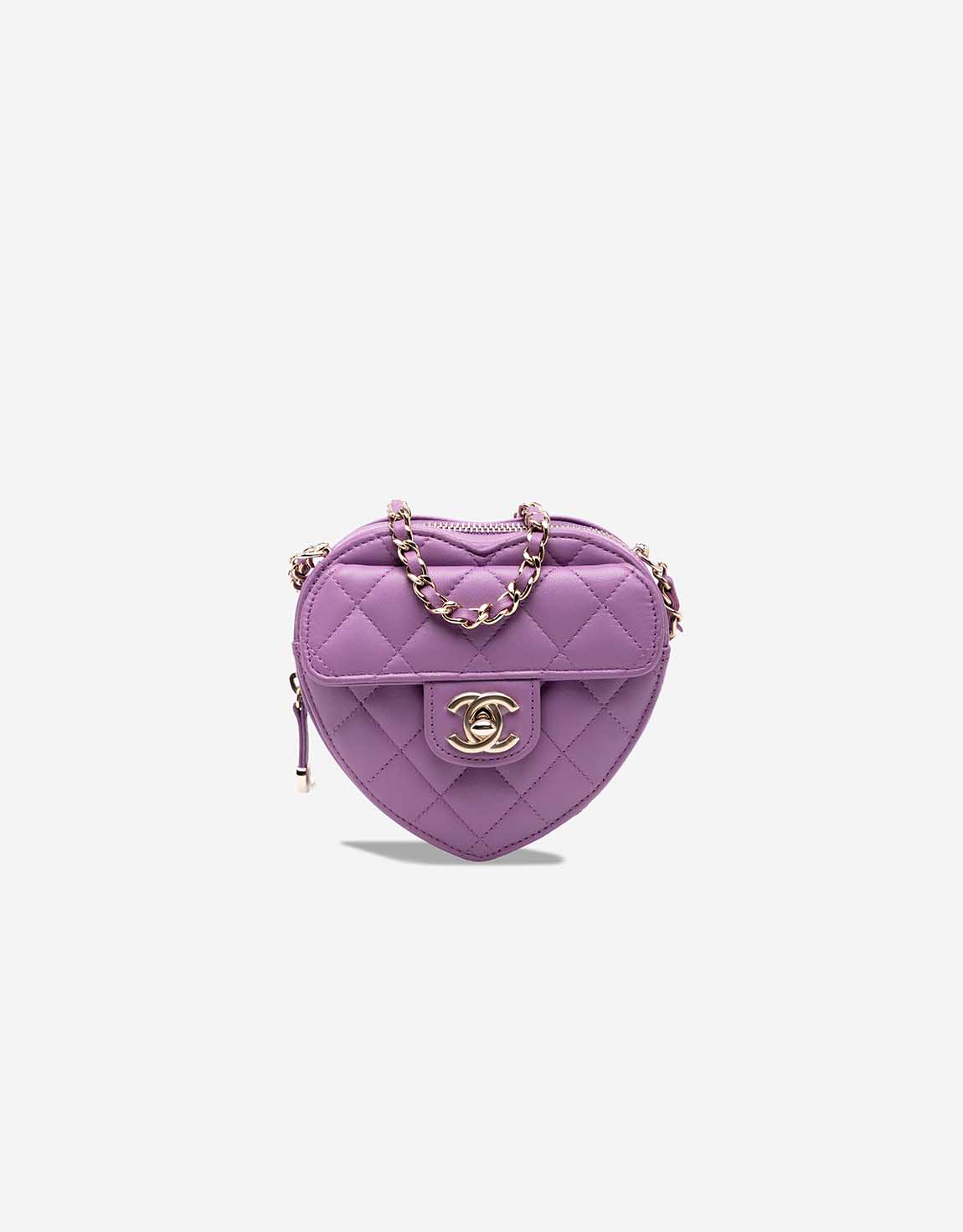Chanel Timeless Heart Small Lamb Purple | SACLÀB