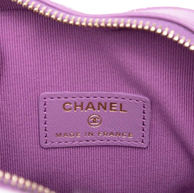 Chanel Timeless Heart Small Lamb Purple | SACLÀB