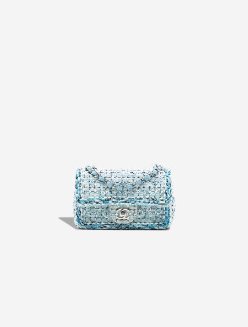 Chanel Timeless Mini Rectangular Tweed / Lamb Blue Front | Sell your designer bag