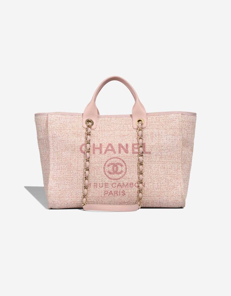 Chanel Deauville Medium Canvas Pink Front | Sell your designer bag