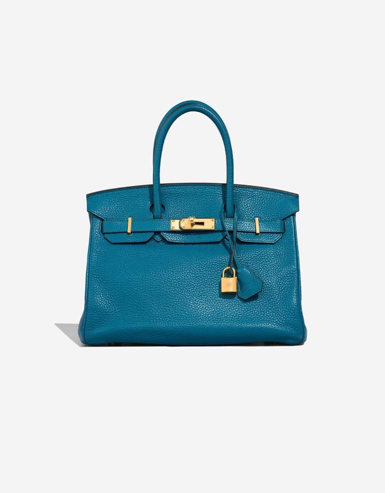 Hermès Birkin 30 Clémence Cobalt Front | Sell your designer bag