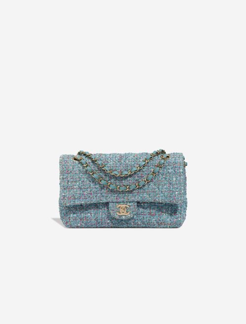 Chanel Timeless Medium Tweed Blue Front | Sell your designer bag