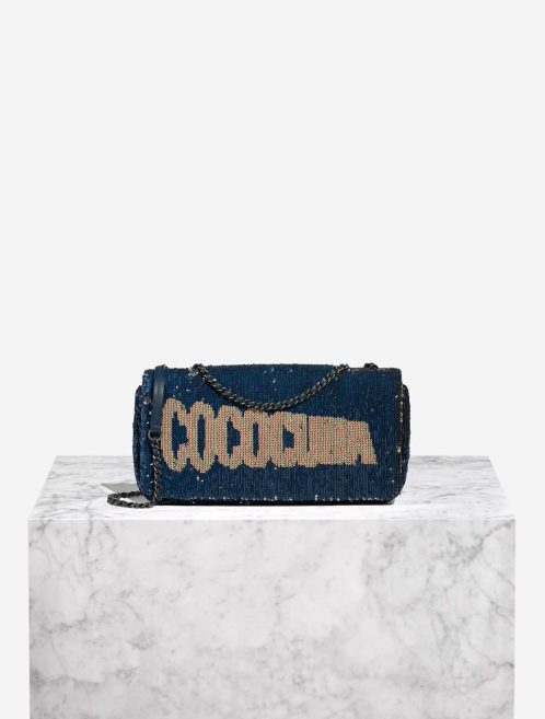 Chanel Timeless Baguette Sequins / Calf Blue / Silver Front | Sell your designer bag