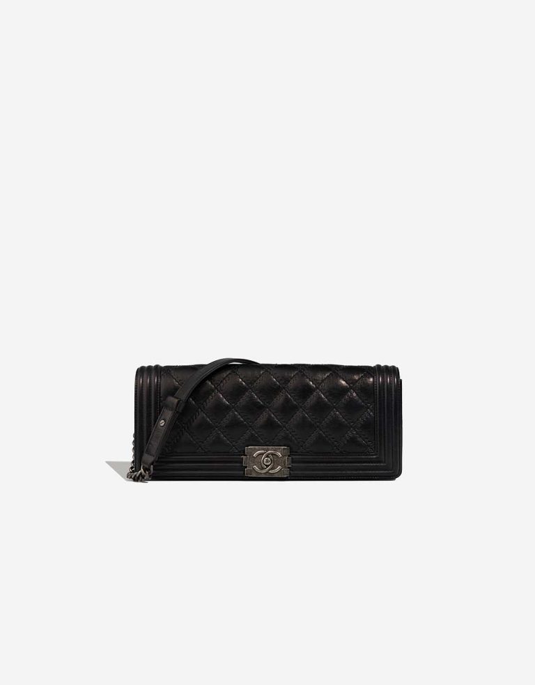 Chanel Boy Baguette Shoulder Bag Calf Black Front | Sell your designer bag