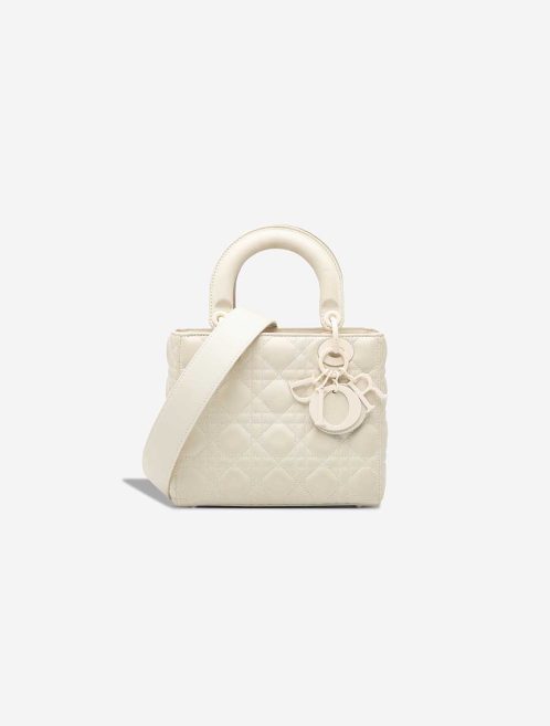 Dior Lady Small Calf White Front | Sell your designer bag