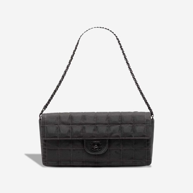 Chanel Shoulder Bag Nylon / Calf Black Front | Sell your designer bag