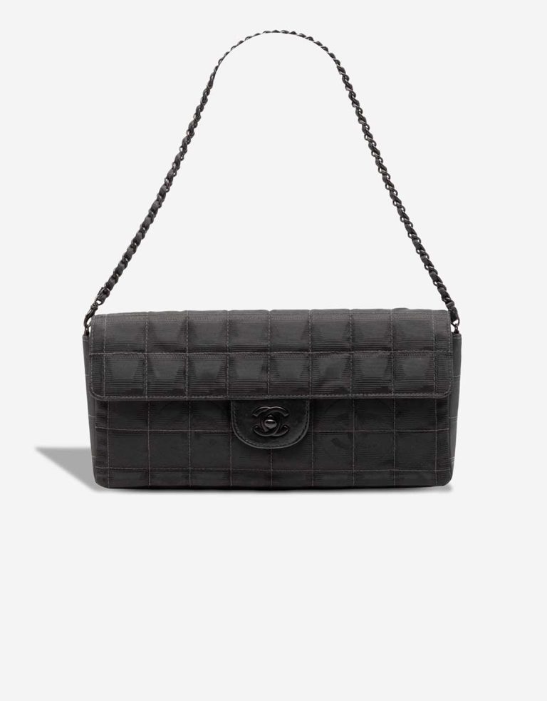 Chanel Shoulder Bag Nylon / Calf Black Front | Sell your designer bag