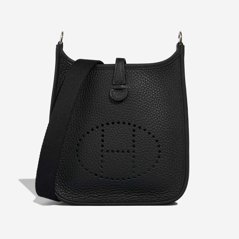 Hermès Evelyne 16 Taurillon Clémence Black Front | Sell your designer bag