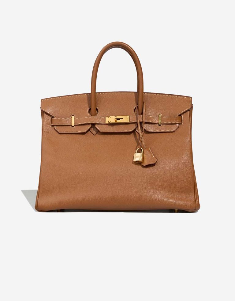 Hermès Birkin 35 Courchevel Gold Front | Sell your designer bag