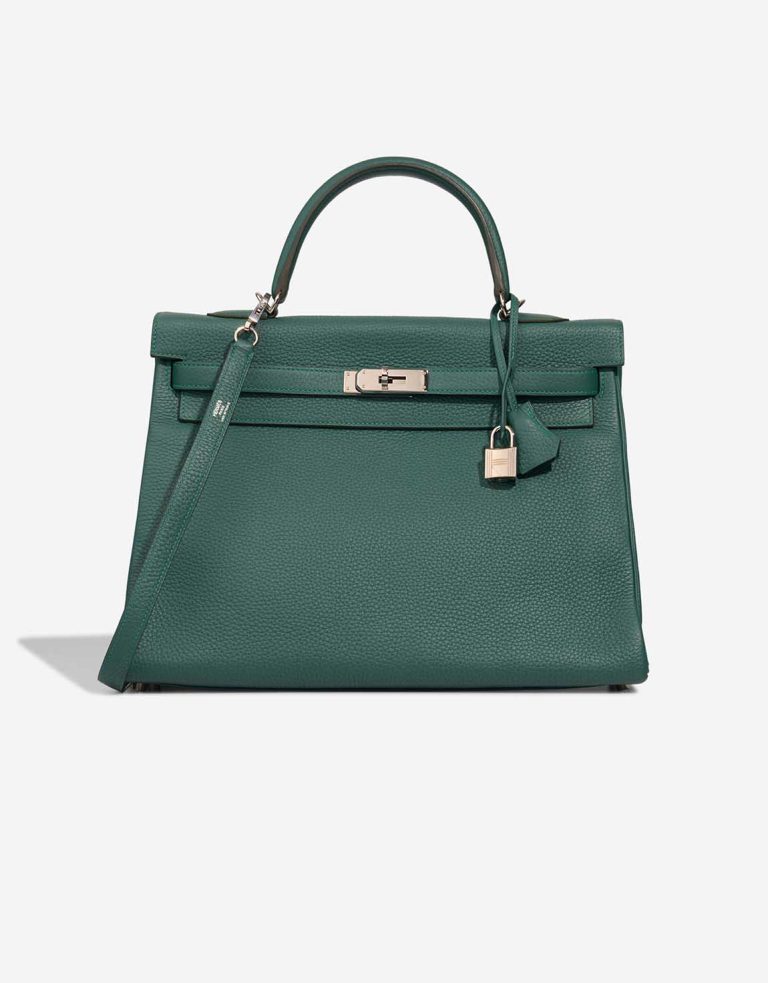 Hermès Kelly HSS 35 Taurillon Clémence Malachite Front | Sell your designer bag