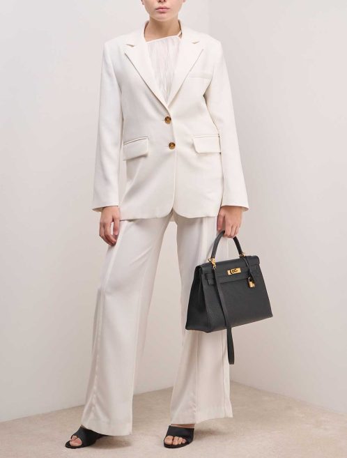 Hermès Kelly 32 Ardennes Black on Model | Sell your designer bag