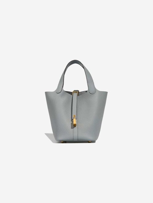 Hermès Picotin 18 Taurillon Clémence Gris Pantin Front | Sell your designer bag