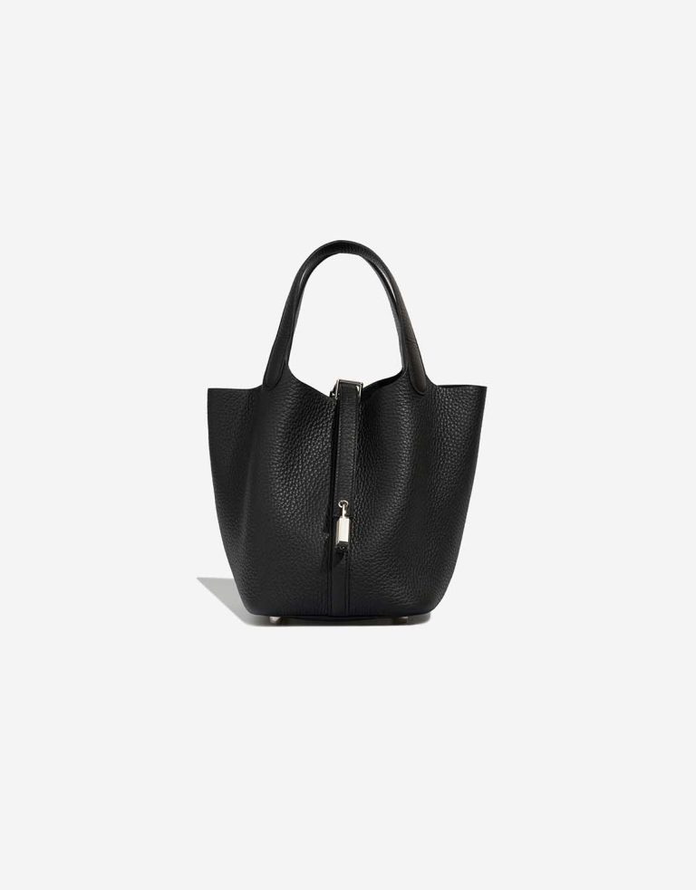 Hermès Picotin 18 Taurillon Clémence Black Front | Sell your designer bag