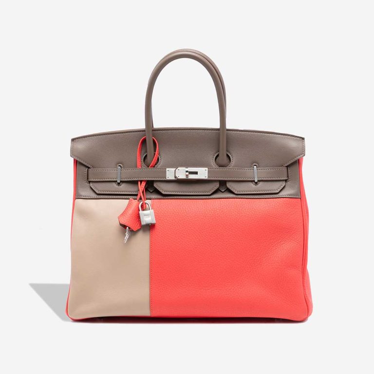 Hermès Birkin 35 Clémence / Swift Rose Jaipur / Étoupe / Argile Front | Sell your designer bag