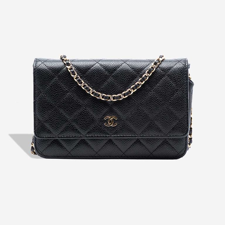 Chanel Wallet On Chain Caviar Black Front | Sell your designer bag